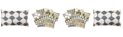 Mod Lifestyles Gold Collection Linden Leaves Applique Lumbar Pillow, 12" x 20"